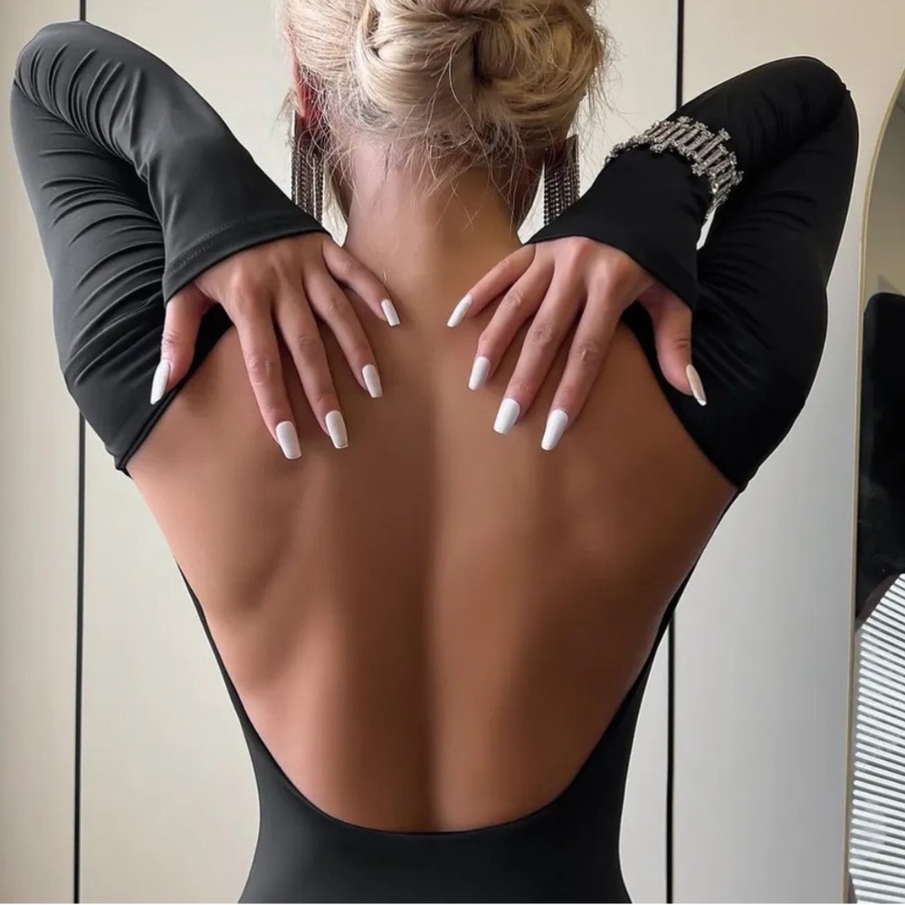Fascinating Nights Paige Bodysuit, Open Back, Size Medium NWT
